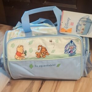 Disney Light Blue Winnie the Pooh Duffle Bag